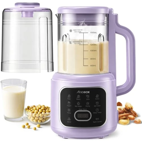 Offerta a tempo: Ariceck N4 Macchina per Latte di Soia, con Funzione Autopulente – Ideale per latte di mandorla, latte di soia e frullati – 1500ML – Motore ad alta potenza da 800 W – Ricettario incluso – Senza BPA - 33% da 139.99 € a 94.31 €