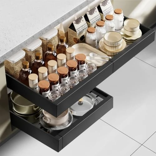 Oferta limitada: Cozary Cajones Extraíbles para Cocina, Ancho Ajustable 32-52cm, Armario de 33.40 € a 33.40 € (ahorro 0.00%)