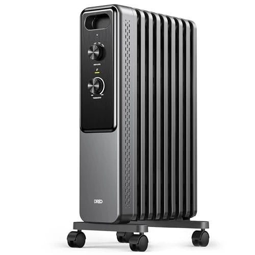 Offre limitée : Dreo Radiateur à huile 2000W avec 9 ailettes, chauffage électrique silencieux pour chambre, thermostat réglable, protection surchauffe et basculement, sécurité enfant et mode économie d’énergie de 119.99 € à 130.32 € (-8.61% de remise)