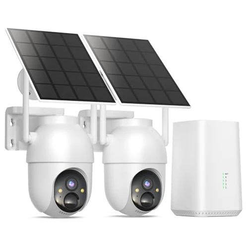 Tijdelijke aanbieding: BOOPEX 2K bewakingscamera voor buiten, zonne-accu, 2 camkit & HomeBase, geen kosten, 360° panorama draadloze camera, 32 GB lokaal geheugen, auto-tracking, kleur-nachtzicht, 2-weg audio van 239.99 EUR naar 139.99 EUR (korting 42%)