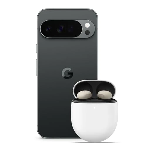 Google Pixel 10 Pro XL - Unlocked Android Smartphone with Gemini, Triple Rear Camera, 24+ Hour Battery and 6.8" Super Actua Display - Obsidian, 256GB + Buds Pro 2