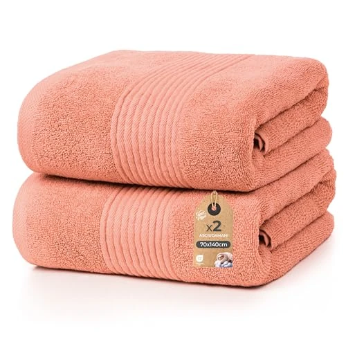 Offre limitee: Cloud Pillow Lot de Serviette de Bain 70x140 cm - Serviette de Bain Grande Taille - 100% Coton – Éponge 500 g/m2 - Douces, absorbantes et durables - Oeko-TEX de 23.49 EUR a 22.49 EUR (economie 4%)