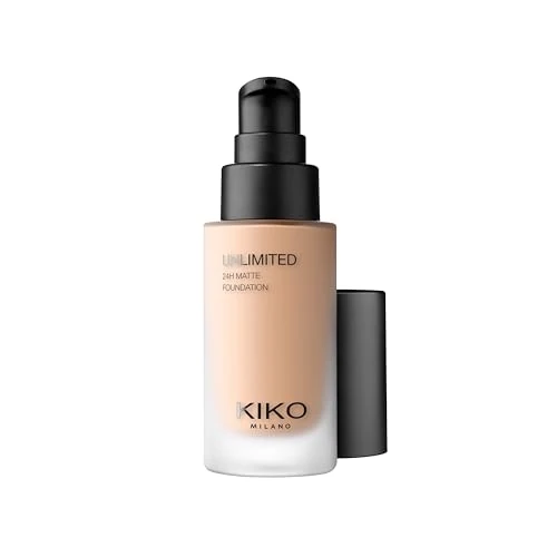 Offerta a tempo: KIKO Milano Unlimited 24H Matte Foundation 5 NG, Fondotinta Fluido Mat A Lunga Tenuta Fino A 24 Ore - 30% da 19.99 € a 13.99 €