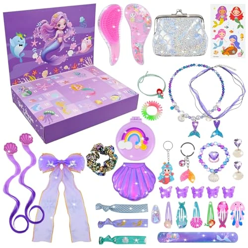 Limited offer: lompyeu Advent Calendar 2025 Children - 24 Christmas Calendar Jewellery Crafts Girls Christmas Gifts with Mermaid Accessories Christmas Gift Girls 4 5 6 7 8 9 10 11 12 Years from 17.99 EUR to 6.99 EUR (save 61%)