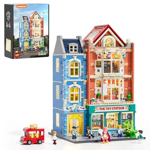 Lumibricks Toy Store Building Set with Light,3086Pcs, Modular Building,2-in-1 Bauhaus & Dollhouse, Gift Idea for Teenagers & Adult Toy Fans, L9100
