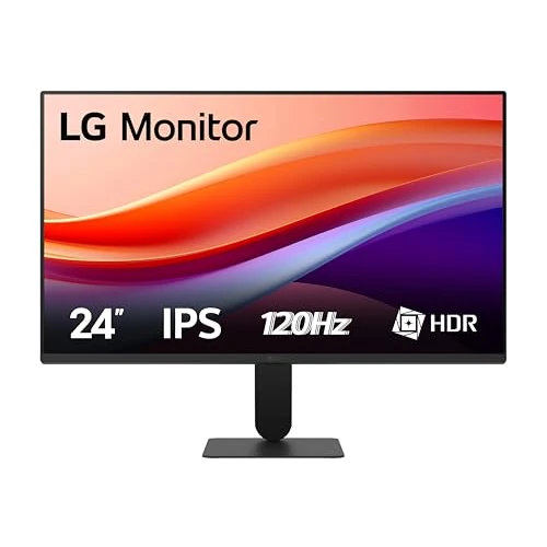 LG 24U411A-B - Monitor 24", IPS, 1920x1080, 16:9, 120Hz, 5 ms, No Puertos, AMD FreeSync, Super Resolution+, Black Stabilizer, 250 CD/m², 1000:1, Inclinación Fija, Blanco