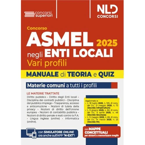 Manuale Concorso Asmel 2025. Teoria e quiz. Nuova ediz. Con simulatore online
