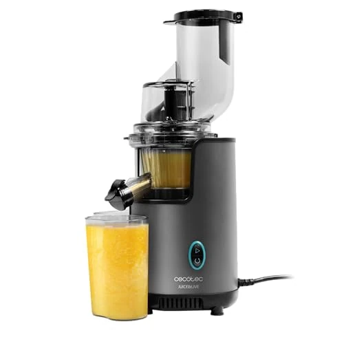 Cecotec Juice&Live 2500 EasyClean Brush Cold Press Fruit and Vegetable Extractor. 200 W, BPA-Free, 3 Positions, Slow Juicer, EasyClean Filter, Anti-Drip, Pulp and Juice Jug