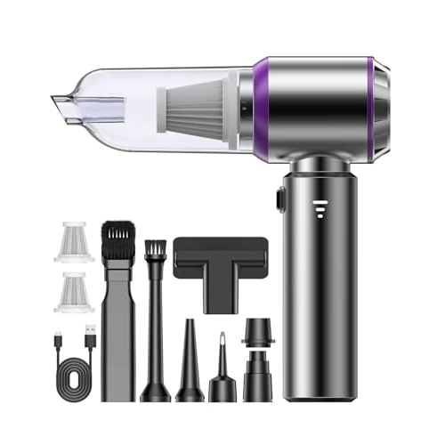 Offerta a tempo: KITBEZN Aspirabriciole Senza Fili, 26KPa Aspirapolvere Auto Portatile, 3 Velocità Aspirapolvere Auto con Potente Aspirazione, Mini Aspirapolvere Ricaricabile per Auto, Casa, Ufficio (Viola) - 5% da 31.69 € a 29.99 €
