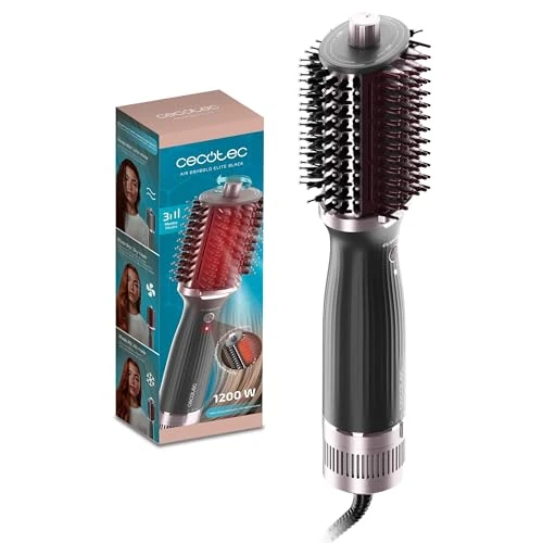 Cecotec Stylingbürste Air DryBold Elite Black. 1200W, 3 Modi: Trocknen, Stylen und Glätten, Ionentechnologie, Keramikbeschichtung, Kaltluft und kühle Spitze