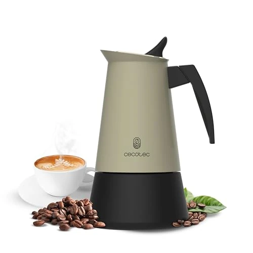 Offerta a tempo: Cecotec Caffettiera Moka Express Piccolina 400 Green. 200ml, 4 Tazze di Caffè, Acciaio Inox, Adatta Tutte le Superfici, Filtro Premium, Valvola di Sicurezza, Manico Termoresistente, Design Elegante - 0.00% da 18.90 € a 18.90 €