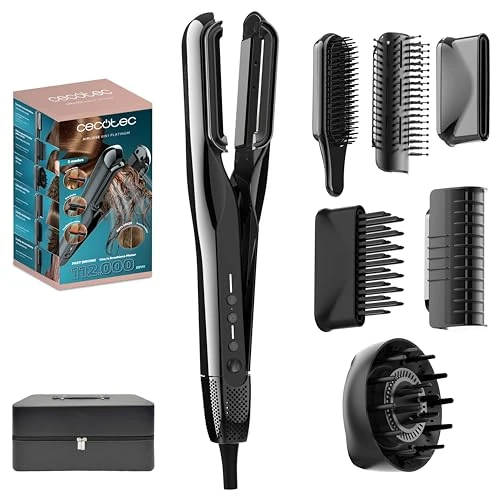 Offerta a tempo: Cecotec Piastra per Capelli con Aria con 6 Accessori AirLisse 6in1 Premium. 112000RPM, Flusso Aria 13m/s, Funzione Plasma, Elimina Crespo, Motore Brushless, Spazzola Inclusa, Custodia in Pelle - 0.00% da 189.19 € a 189.19 €