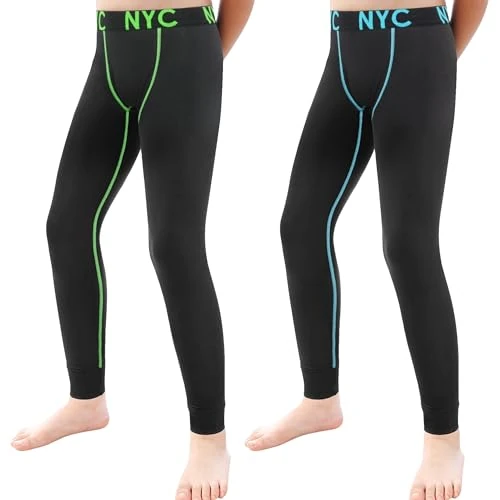 Limitiertes Angebot: LiKing Kinder Kompressionsleggings Jungen Sportunterwäsche Fußball Trainingsanzüge Atmungsaktiv Lange Unterhosen Kinder Jungen Mit Slogan 2er Pack 2601 UN-146-152 von 17.99 EUR auf 14.24 EUR (Spare 21%)