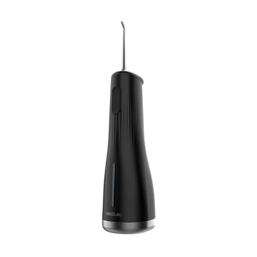 Cecotec Irrigateur Buccal Portable ToothCare Jet Liberty. 1600 Pulsations par Minute, 8 Buses Interchangeables, 4 Modes de Nettoyage, Réservoir de 250ml, IPX7 Étanche, Design Compact et Léger, 130 PSI