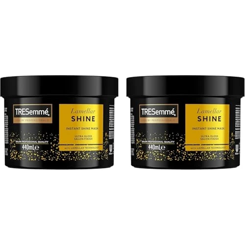 Oferta limitada: TRESemmé Lamellar Shine Mascarilla Iluminadora Instant Shine, Para Todo Tipo de Cabello, Acabado Ultra Brillante Profesional, Con Tecnología Lamellar, 2 x 440 ml de 11.99 € a 10.79 € (ahorro 10%)