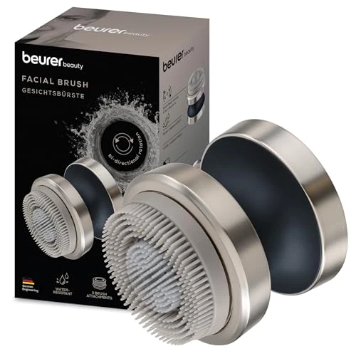 Offerta a tempo: Beurer FC 59 Dual Spazzola Viso Rotante per una Pulizia Profonda dei Pori, 3 Accessori Spazzola, 2 livelli di intensità, Impermeabile, Batteria Ricaricabile, adatto a tutti i tipi di pelle - 57% da 69.99 € a 29.99 €