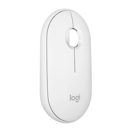 Logitech Pebble Mouse 2 M350s wireless Bluetooth sottile, portatile, leggero, personalizzabile, clic discreti, Easy-Switch per Windows, macOS, iPadOS, Android, Chrome OS - Grafite