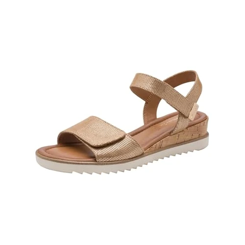 Oferta limitada: Tamaris Sandalia de cuña para mujer 1-28118-44, Bronce Struct, talla 40 EU de 59.95 € a 49.95 € (ahorro 17%)