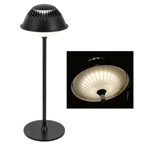 Offerta a tempo: LuminexDesigns Lampade LED da Tavolo Senza Fili – Design Industriale Vintage in Metallo Opaco, Nero, Ricaricabili Touch Dimmerabile, Impermeabile, per Camera da Letto, Soggiorno, Ufficio, Caffè e Bar - 38% da 39.99 € a 24.99 €