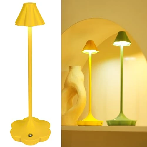 Offerta a tempo: Lampada da Comodino Touch Control, Lampada da Tavolo Ricaricabile Senza Fili, IP54, Design a Fiore, 3 Temperature Colore, Dimmerabile, Atmosfera Accogliente – Verde - 0.00% da 17.84 € a 17.84 €