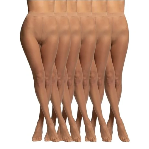 Offerta a tempo: POMPEA 6 Paia Collant Donna 8 Denari, Compressione Leggera | Calze Velate Opache con Cuciture Piatte - 44% da 36.00 € a 20.16 €