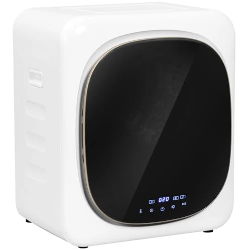 HOMCOM Sèche-linge à air chaud 4 kg avec minuterie et programme intelligent, sèche-linge électrique en acier inoxydable et ABS, 48 x 40 x 56 cm, blanc