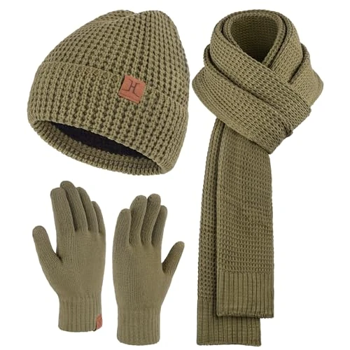 Offre limitee: ZASFOU Ensemble Bonnet d'hiver pour Homme Écharpe Longue Gants Tactiles avec Bonnet Doublé Polaire Chaude Cadeau Homme de 35.99 EUR a 27.60 EUR (economie 23%)