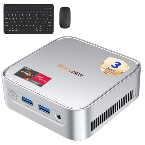 Offre limitée : Blackview MP50 Radeon Vega 8 Mini PC avec Souris et Clavier, AMD Ryzen 5, Win-11 Pro, 16Go+512Go SSD, 4K@60Hz HDMI+DP, USB3.2, Double WiFi Mini Ordinateur de Bureau, Bureau/École/Maison de 325.79 € à 369.99 € (-13.57% de remise)