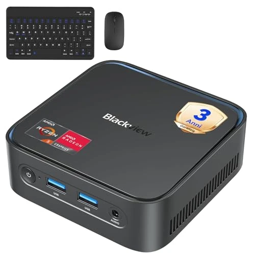 Limited-time offer: 【3 Years Guarantee】Blackview MP50 AMD Ryzen 5 Mini PC with Mouse and Keyboard, Radeon Vega 8 Graphics, Win 11 Pro, 16GB+512GB SSD, 4K@60Hz HDMI+DP/Double WiFi/USB 3.2 Mini Desktop Computer for Office from 589.99 £ to 349.99 £ (save 41%
