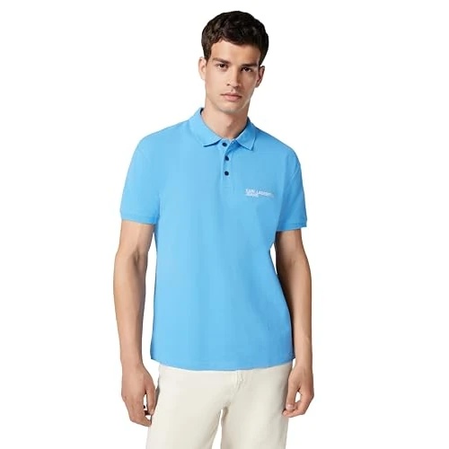 Offerta a tempo: KARL LAGERFELD JEANS Uomo Regular Pique Polo Blu azzurro XS - 0.00% da 27.36 € a 27.36 €