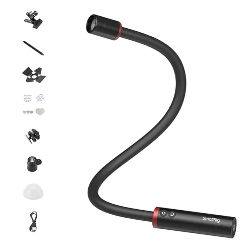 Tijdelijke aanbieding: SMALLRIG RM 03 Macro Photography LED Light, Adjustable Beam Angle, 5 Colors CRI 95 TLCI 92, Macro Arm Light for Camera with Cold Shoe, Clamp, Diffuser, Barndoor, for Mushroom/Fungi Photography- 5480 van 52.90 € naar 42.32 € (20% kor