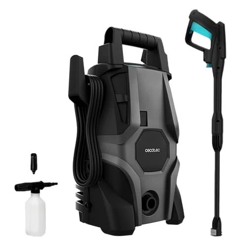 Offerta a tempo: Cecotec Idropulitrice Elettrica ad Alta Pressione per Casa, Giardino o Auto HydroBoost 1400 X-Treme. 1400 W, 105 Bar, 408 L/h, Bottiglia Sapone, Pompa Alluminio, 9m - 41% da 101.90 € a 59.90 €