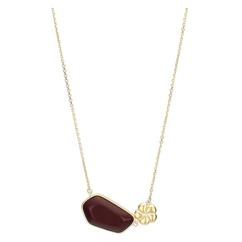 Offerta a tempo: THUN - Collana con pietra ceramica e fiore oro - ceramica, ottone - 40 +5cm - 51% da 39.90 € a 19.49 €