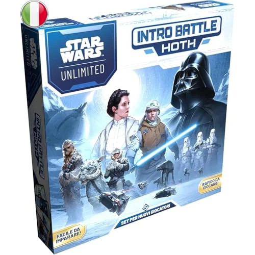 Limited-time offer: Asmodee Star Wars: Unlimited TCG - Intro Battle Hoth - Starting Card Set with Pre-Packed Decks for Children and Adults, Ages 12+, 2+ Players, 20 Minutes, Italian from 22.94 £ to 22.94 £ (save 0.00%)