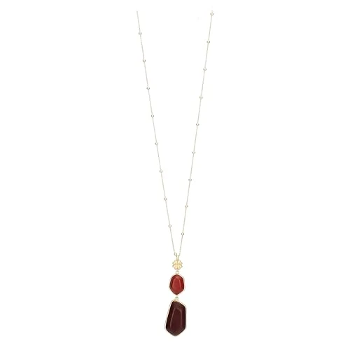 Offerta a tempo: THUN - Collana con pietre pendenti e quadrifoglio - ceramica - Collezione Dedicato a Te - 70 + 5 cm - 51% da 49.90 € a 24.49 €