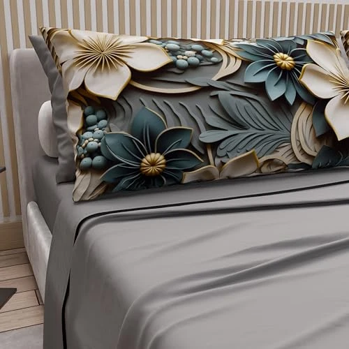 Offerta a tempo: PETTI Artigiani Italiani - Lenzuola in Cotone con Federe in Stampa Digitale, Lenzuola Letto Singolo, Completo Letto Singolo, Floreale 8 Grigio Scuro, 100% Made in Italy - 27% da 32.90 € a 24.09 €