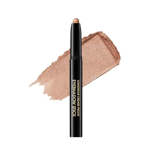 Creme Lidschatten Stick, Wasserfester Lidschattenstift, lang anhaltendes Augen-Make-up, Vielseitiger, formbarer, matter Lidschatten mit einem Handgriff (Karamell)