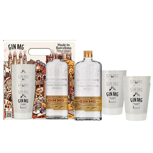 Oferta limitada: GIN MG - Estuche de Ginebra Made in Barcelona 70 cl + 4 Vasos, London Dry Gin, 40% Alcohol Volume, Receta Tradicional de 13.95 EUR a 13.95 EUR (ahorro 0%)