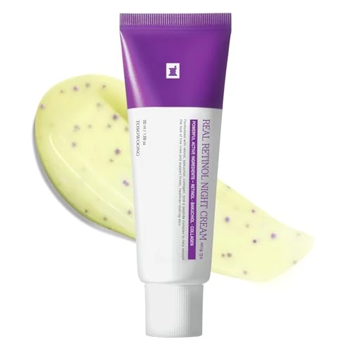Limited-time offer: TOSOWOONG Real Retinol 0.1% Night Cream, Nourishing Night Moisturizer with Retinol & Bakuchiol for Visibly Smoother Skin & Refined Pores, Korean Skincare for Face & Neck, 50ml / 1.69 fl. oz. from 24.77 £ to 24.77 £ (save 0.00%)
