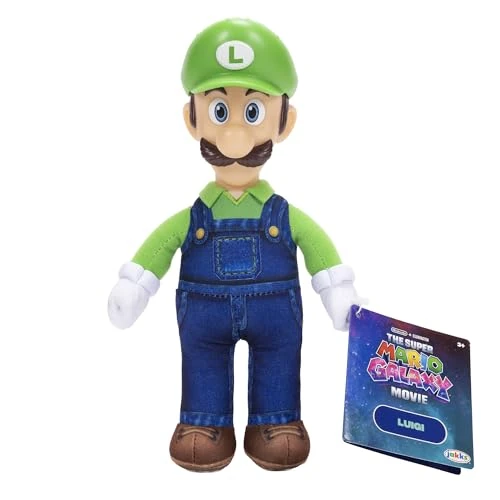 Offerta a tempo: Peluche gigante di Luigi del film Super Mario The Galaxy, 23 cm | Prodotto con licenza Jakks Pacific, peluche con testa scolpita di Roto, peluche da collezione Nintendo, 3+ - 47% da 17.99 € a 9.55 €