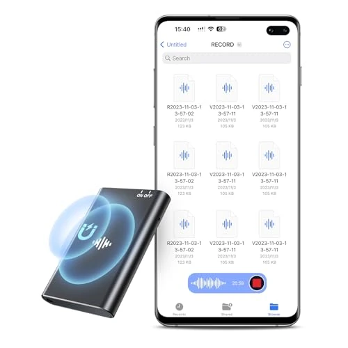 Offre limitee: enregistreur Vocal 64GB avec Aimant, Réduction du Bruit DSP 4.0, Fonction OTG, 1800h d'Enregistrement - Dictaphone Numérique pour Conférences, Cours et Interviews de 45.99 EUR a 28.19 EUR (economie 39%)