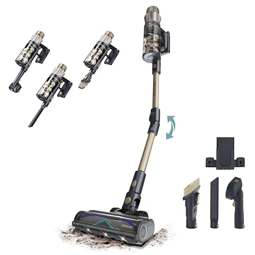 Offre limitee: Cecotec Balai Aspirateur sans Fil Conga Rockstar RS90 Pet Flex. 600W, Puissance d'Aspiration 160AW, 40kPa, Mode Auto, Brosse Animaux et Tube Flexible, Nettoie jusqu'à 140 en Mode Eco de 129.00 EUR a 90.90 EUR (economie 30%)