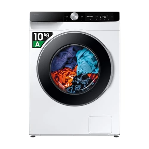Offerta a tempo: Samsung Lavatrice AI Control WW10FG6U34LK/U3, 10 Kg, AI Energy Mode, AI Ecobubble, Carica Frontale, Corpo: Bianco, Oblò e Display: Nero, 60l x 85h x 55p cm - 15% da 590.50 € a 499.00 €