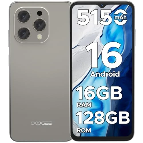 Oferta ograniczona: DOOGEE N55, Android 16, 16 GB + 128 GB/2 TF, 90 Hz, 6,56" HD+wyświetlacz telefonu, UNISOC T7200, 13 MP + 8 MP, aparat komórkowy, baterie 5150 mAh, 4G Dual SIM / Widevine L1/Face Unlock, naturalny z 99.99 EUR na 89.99 EUR (znizka 10%)