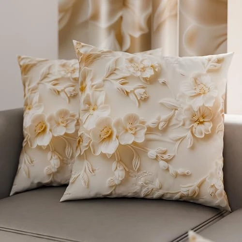 Offerta a tempo: PETTI Artigiani Italiani - Coppia di Federe Cuscino 80x80 cm in Microfibra, Cuscini Arredo Camera da Letto, Divano, Salotto, Set 2 Fodere Copricuscino, Federa Floreale 06 10, 100% Made in Italy - 32% da 22.90 € a 15.57 €