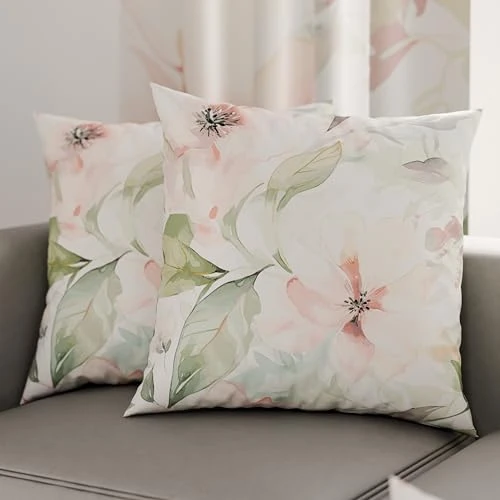 Offerta a tempo: PETTI Artigiani Italiani - Coppia di Federe Cuscino 30x30 cm in Microfibra, Cuscini Arredo Camera da Letto, Divano, Salotto, Set 2 Fodere Copricuscino, Federa Floreale 143, 100% Made in Italy - 60% da 13.90 € a 5.60 €