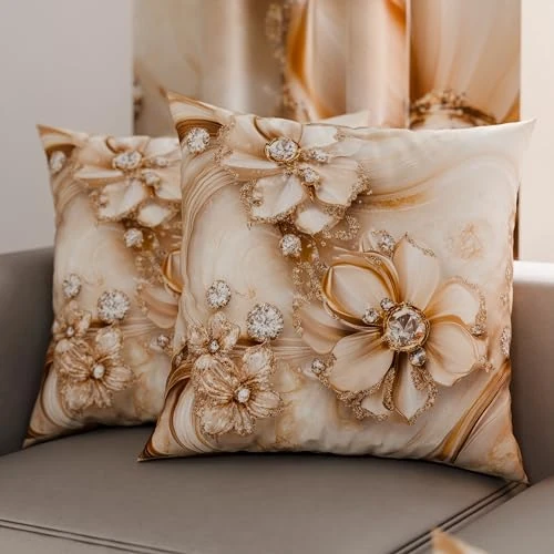 Zeitlich begrenztes Angebot: PETTI Artigiani Italiani - Paar Kissenbezüge 50 x 50 cm aus Mikrofaser, Dekokissen für Schlafzimmer, Sofa, Wohnzimmer, Set mit 2 Kissenbezügen, Blumenmuster 06 13, 100% Made in Italy von 14.90 € auf 10.67 € (28% Rabatt)