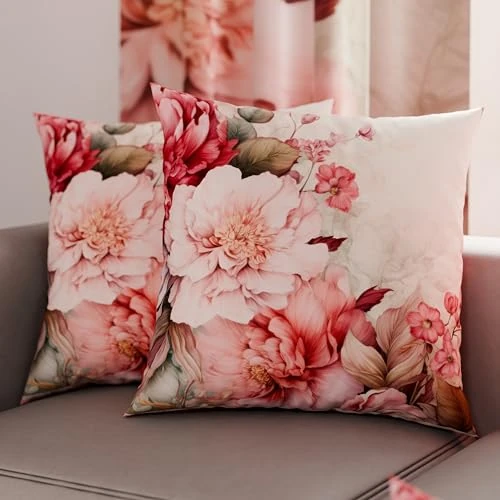 Limitiertes Angebot: PETTI Artigiani Italiani - Paar Kissenbezüge 65 x 65 cm aus Mikrofaser, Dekokissen für Schlafzimmer, Sofa, Wohnzimmer, Set mit 2 Kissenbezügen, Blumenmuster 152, 100% Made in Italy von 10.55 EUR auf 10.55 EUR (Spare 0%)