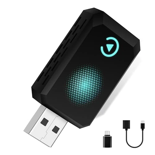 Zeitlich begrenztes Angebot: Carplay Wireless Adapter,Kompatibel mit A-pple CarPlay, Plug-and-Play, Typ-C/USB, Geeignet für über 800 Fahrzeuge (schwarz) von 24.67 € auf 24.67 € (0.00% Rabatt)