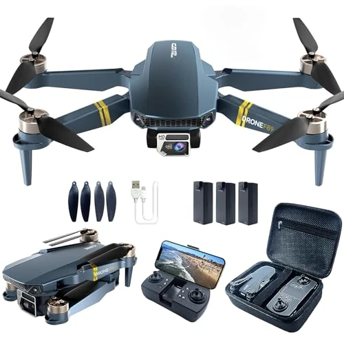 Offerta a tempo: Drone con telecamera 4K HD per principianti - 800 m di portata, 60+ min di volo, WiFi FPV, motore brushless, Auto Hover, Auto Follow (3 batterie) - 57% da 199.99 € a 85.49 €